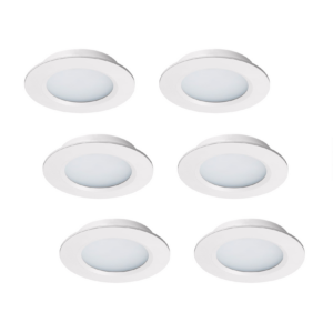 LED-inbouwspot set 6 stuks Modena wit 3W dimbaar