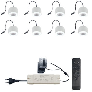 Set LED-opbouwspot met afstandsbediening Parma wit 3W dimbaar  1-12 stuks