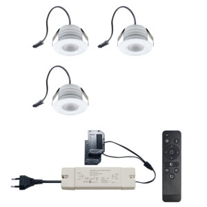 Set LED-inbouwspot met afstandsbediening Valdeno wit 3W dimbaar  1-12 stuks