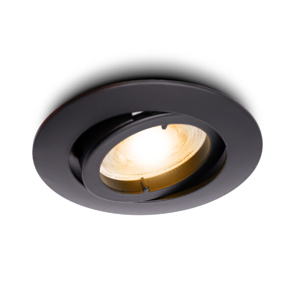 Complete LED-spot Monti zwart GU10 dimbaar 4.2 Watt