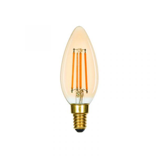 E14 B35 filament LED-kaarslamp Castel 4.1W 2200K dimbaar