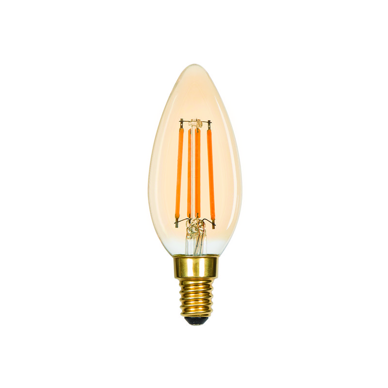 sterk vruchten paddestoel E14 B35 filament LED-kaarslamp Castel 4.1W 2200K dimbaar | Led Wereld