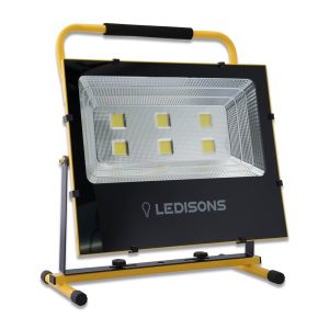 LED-bouwlamp Laron 300 Watt op accu koud-wit